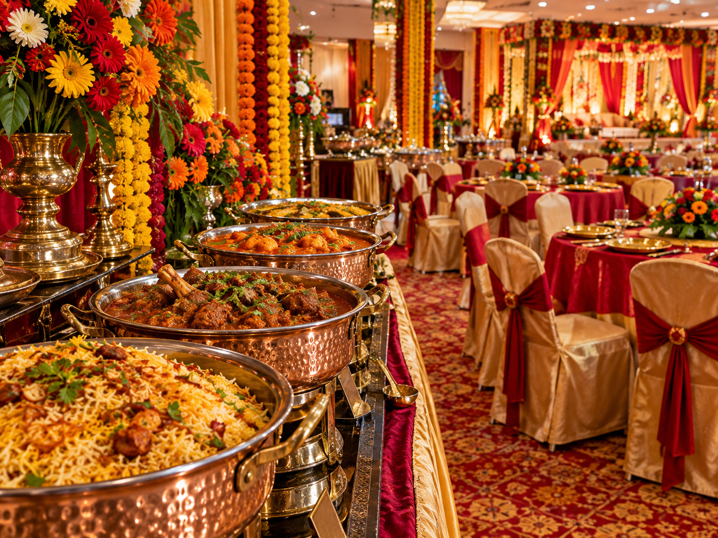 Wedding catering food and menu presentation in Kolkata