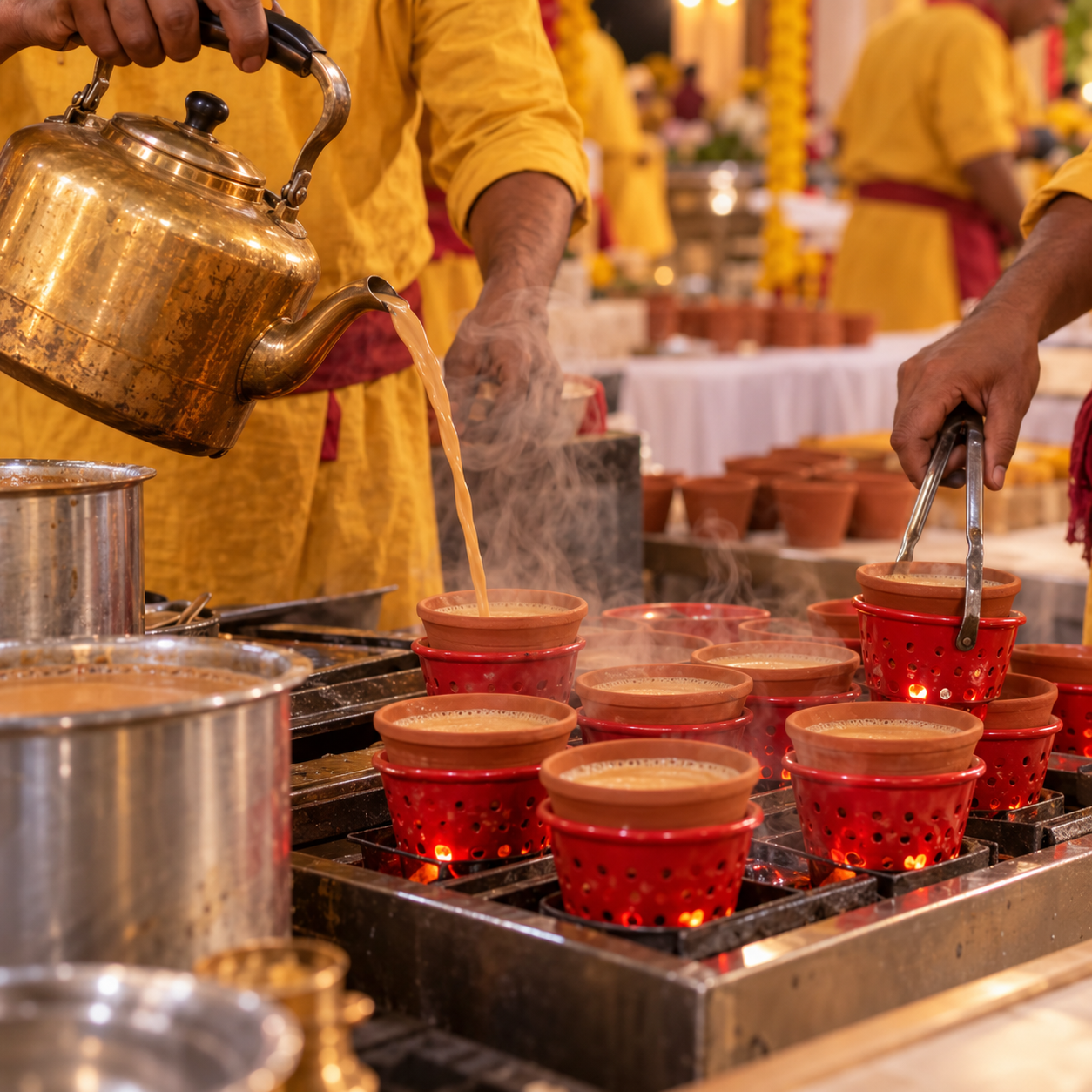 Tea and beverage counter for catered events in Kolkata